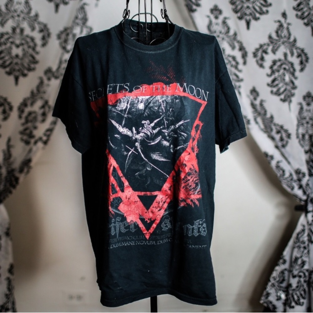 Vintage Secrets of the moon black metal tshirt large